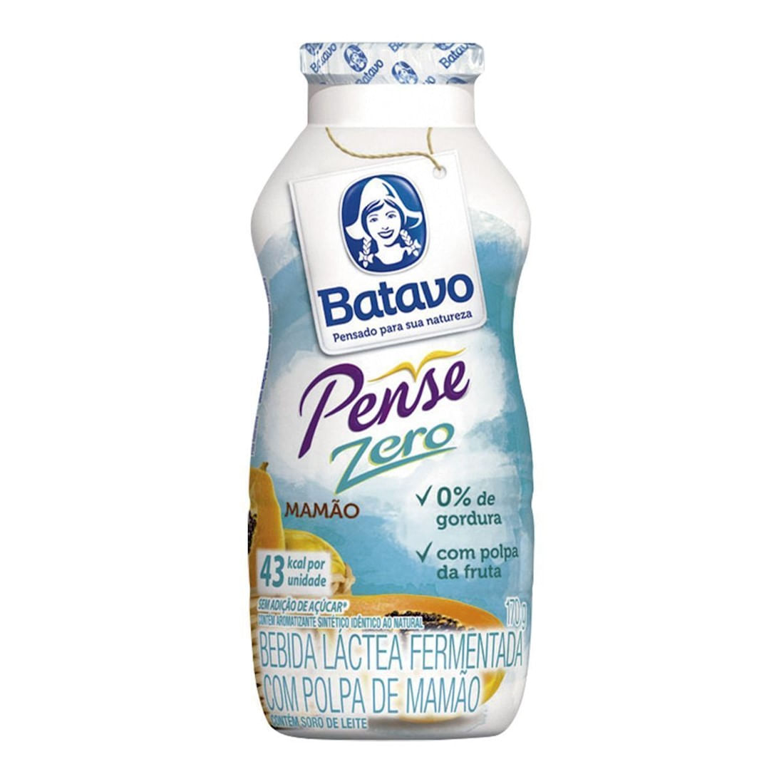 Bebida Láctea Batavo Pense Zero Açúcar Mamão 170g