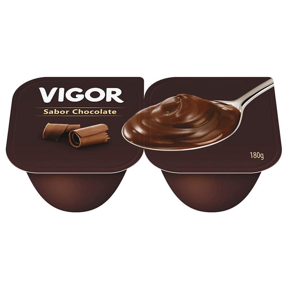 Sobremesa Láctea Cremosa de Chocolate Vigor 180g 2 Unidades