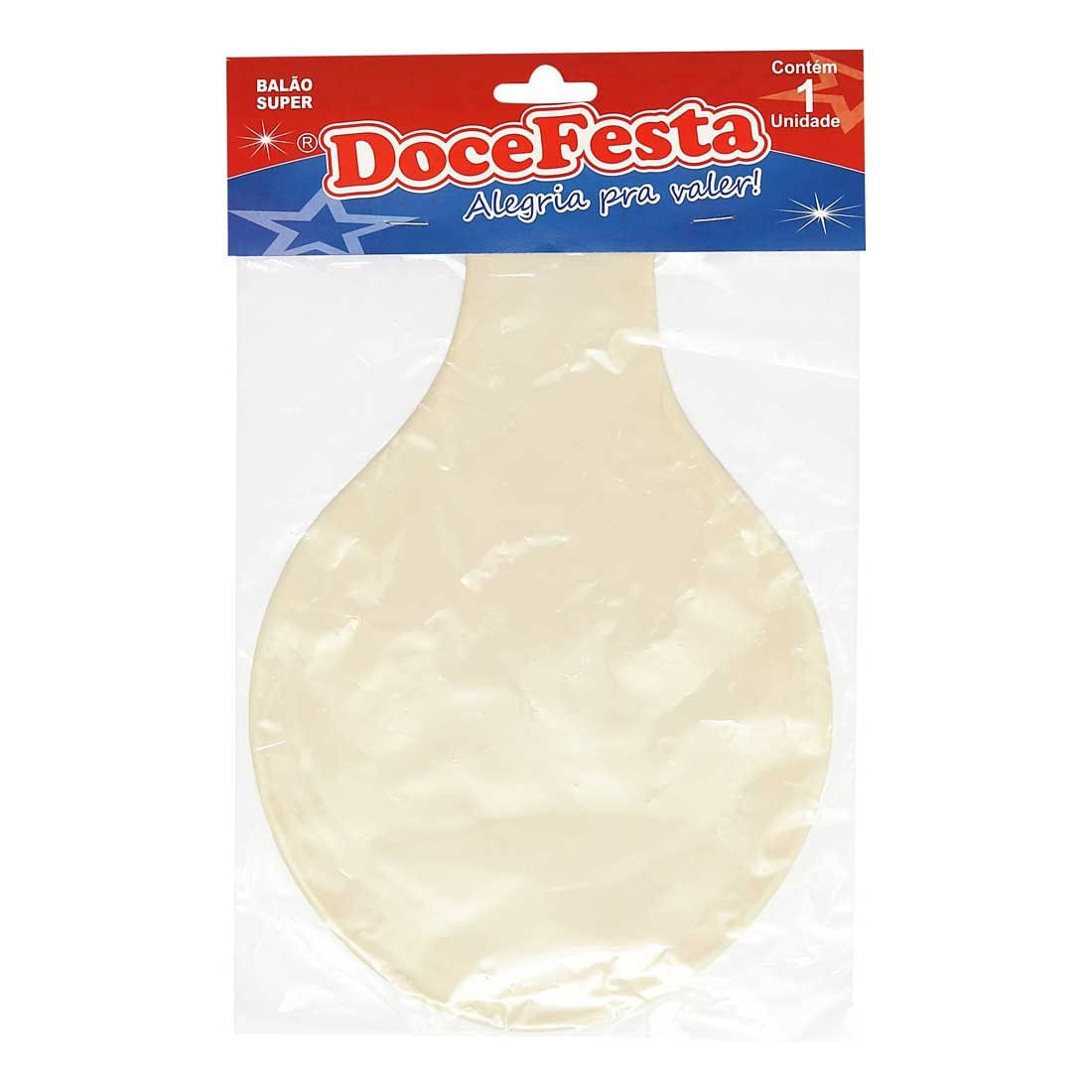 Balão Doce Festa Super Liso Branco Gigante