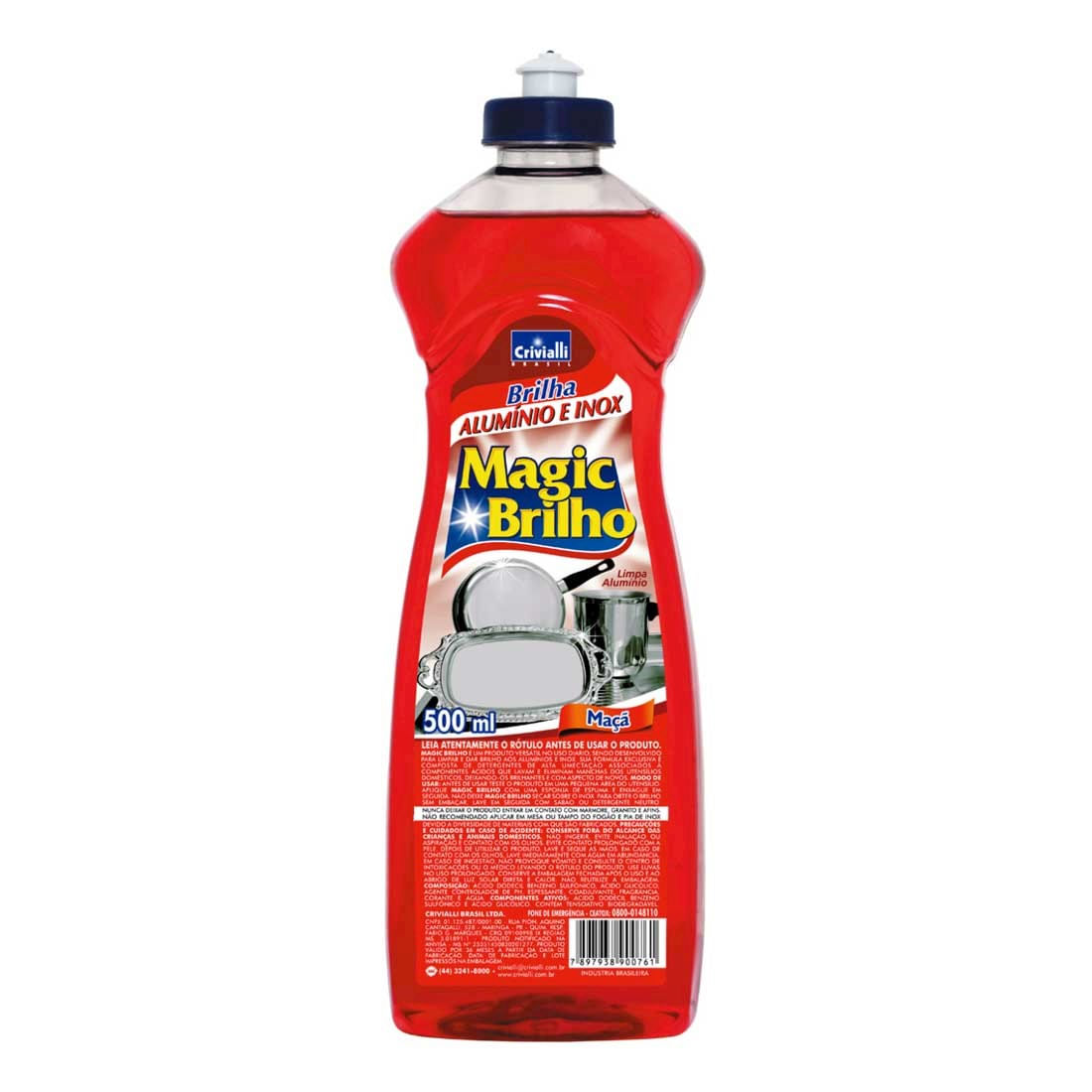 Limpa Alumínio e Inox Magic Brill Maçã 500ml