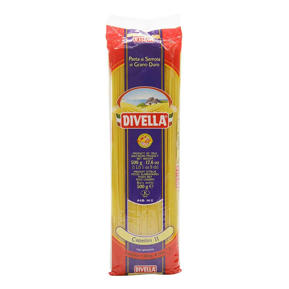 Massa de Sêmola Divella Capellini N.11 500g