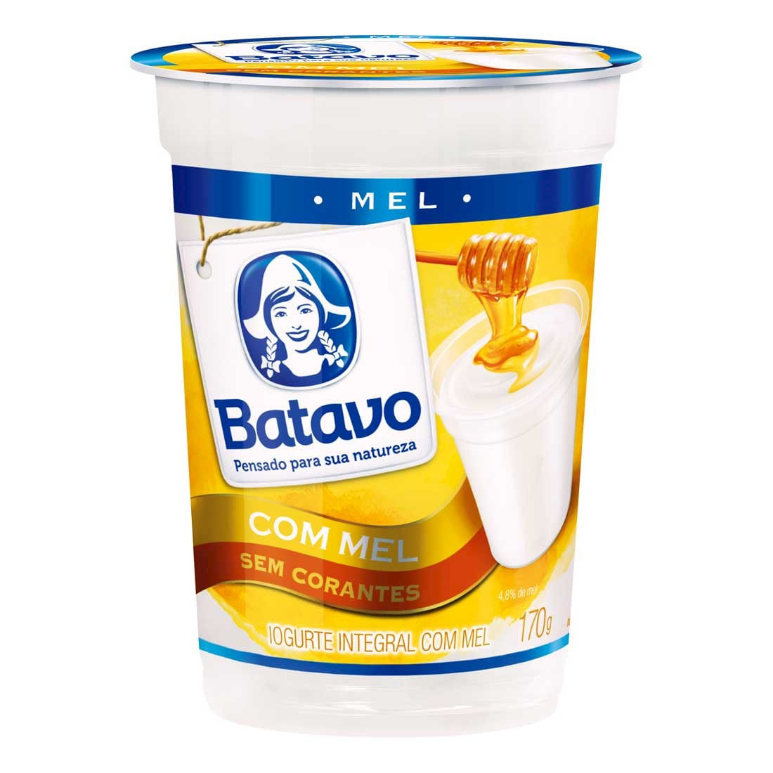 Iogurte Natural Batavo Mel Copo com 170g