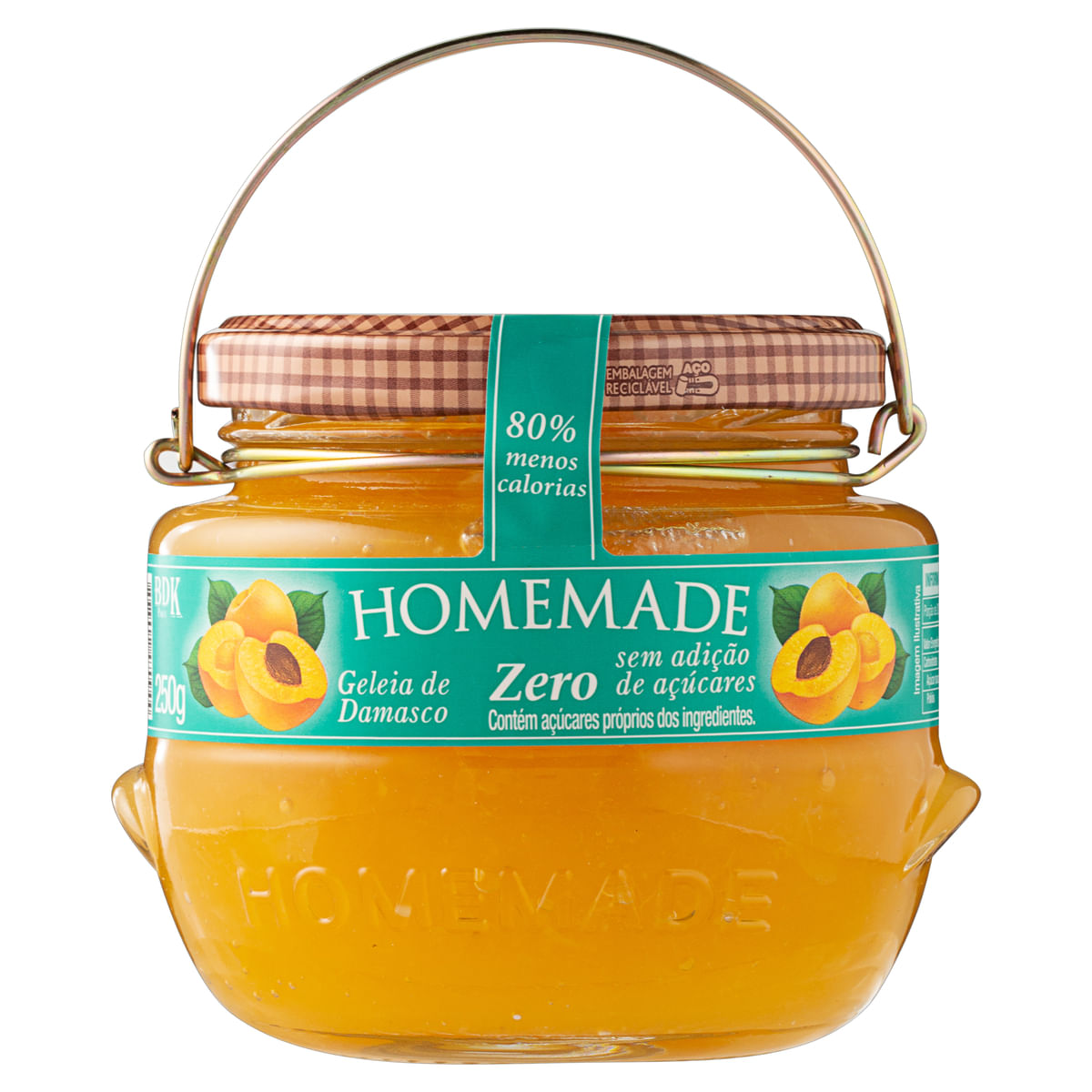 Geleia Homemade Zero Açúcar Damasco 250g