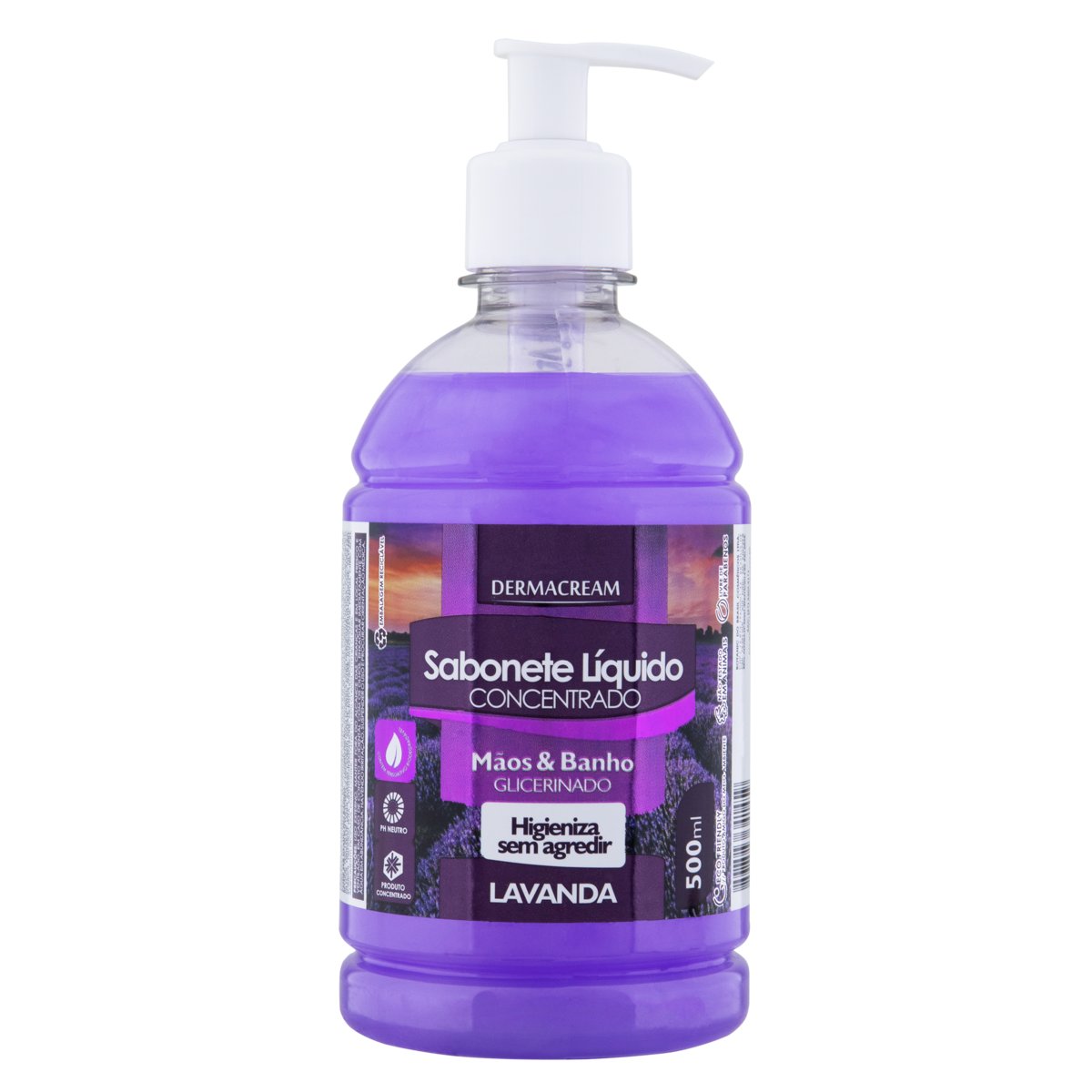 Sabonete Líquido Dermacream Lavanda 500ml
