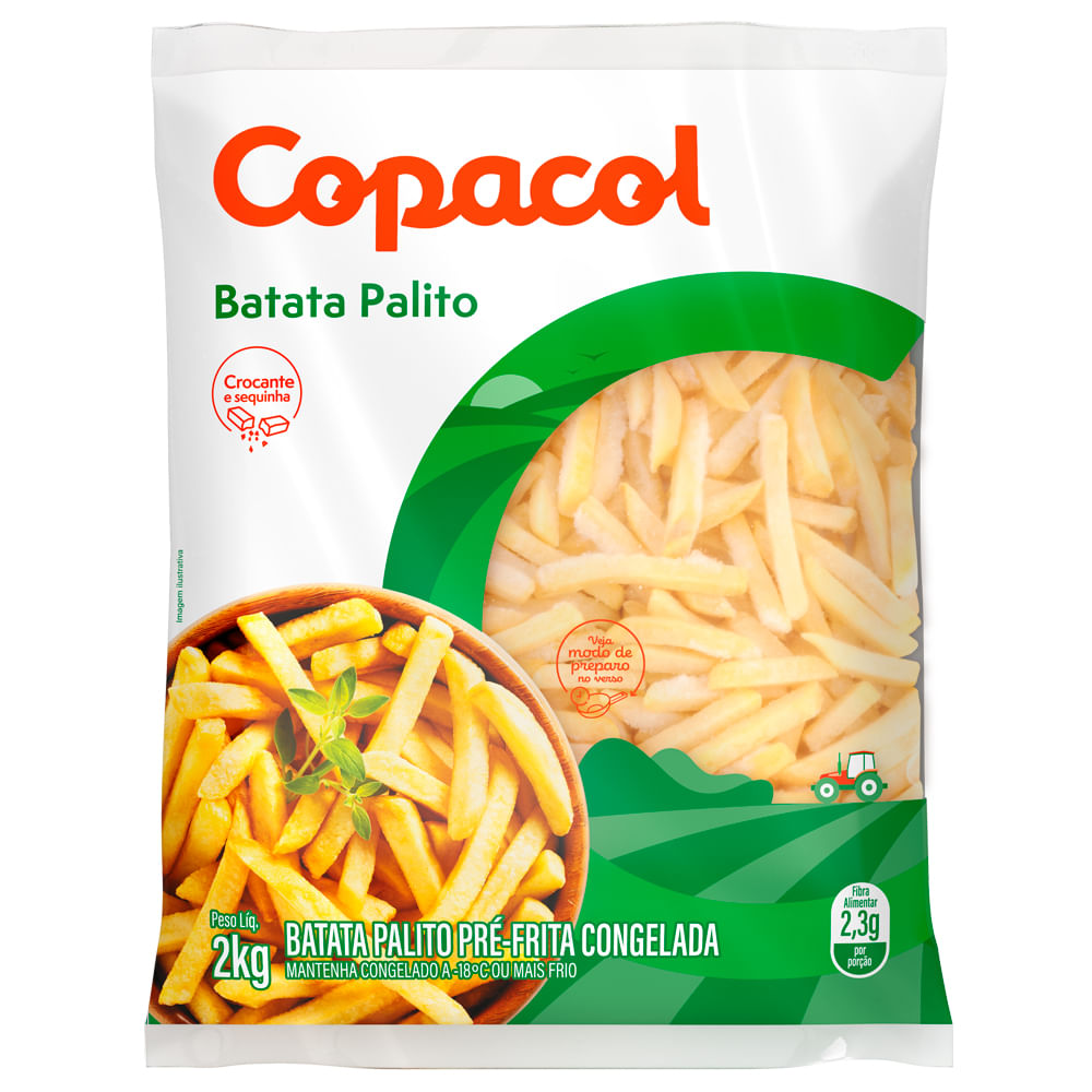 Batata Palito Congelada Copacol pacote 2kg