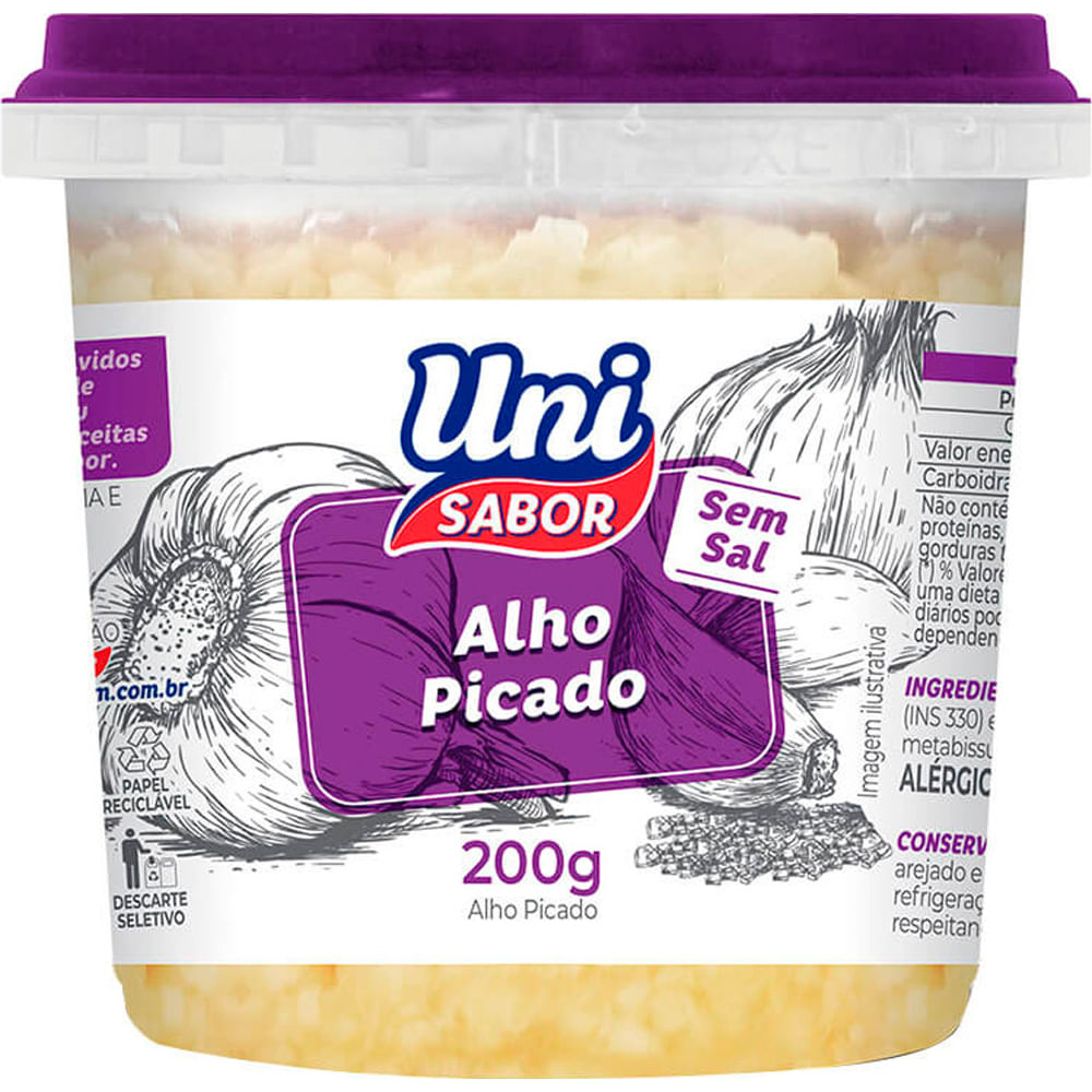 Alho Triturado Uni Sabor 200g