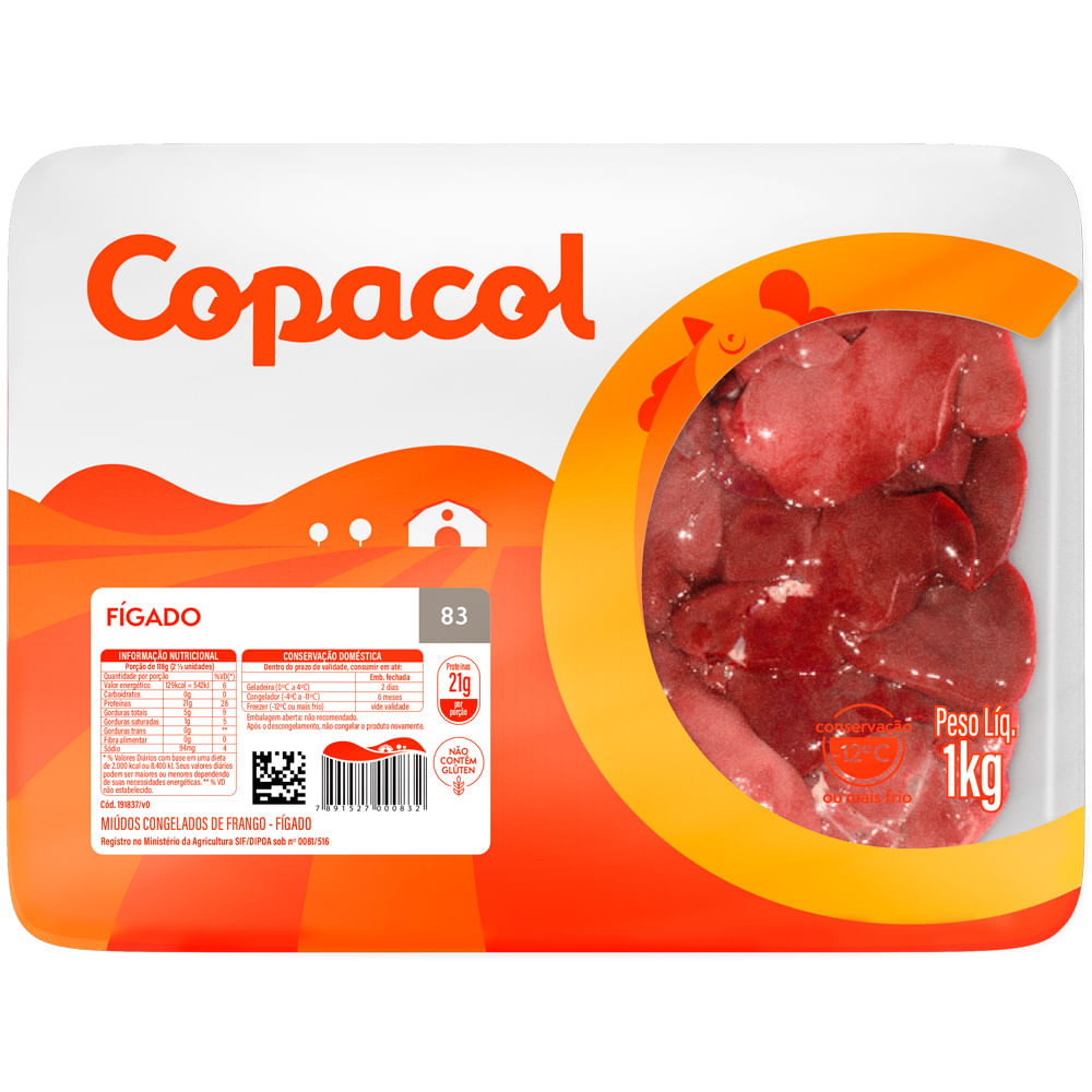 Fígado de Frango COPACOL Congelado 1Kg