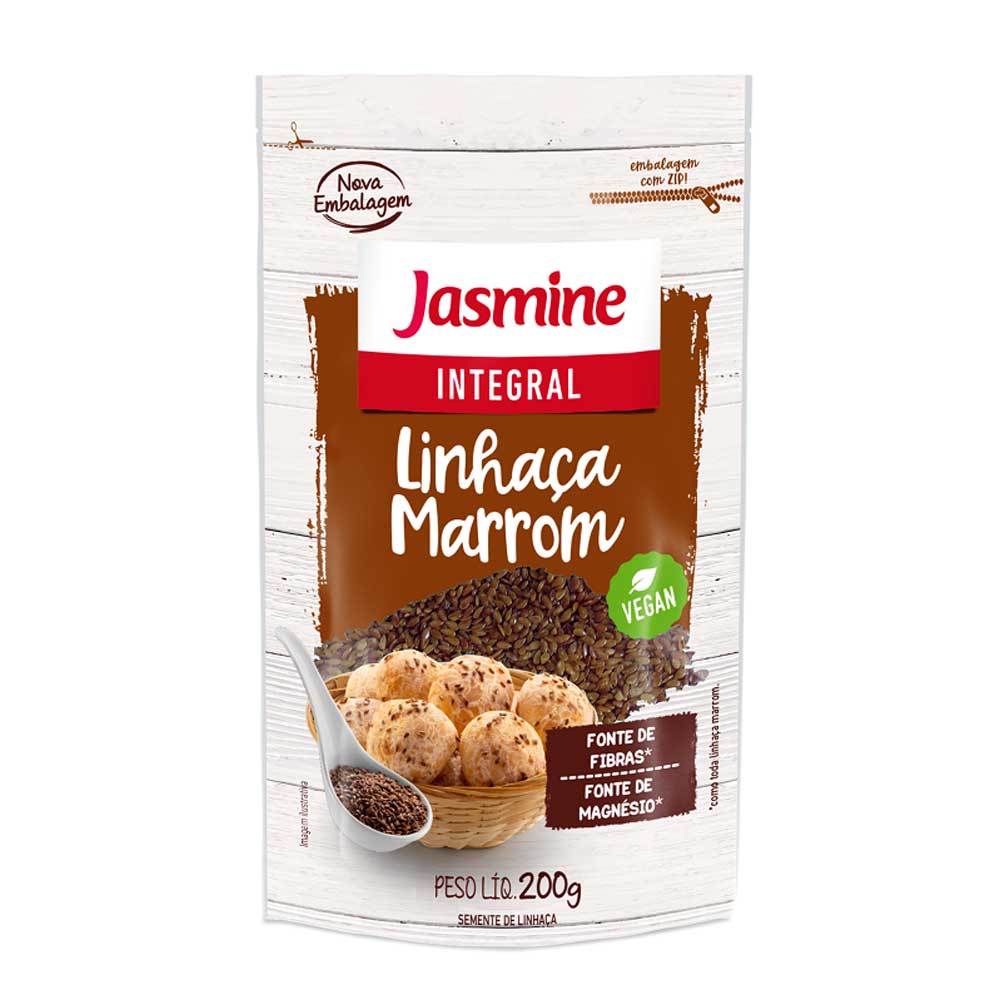 Farinha Estabilizada de Linhaça Marrom 200g - Jasmine
