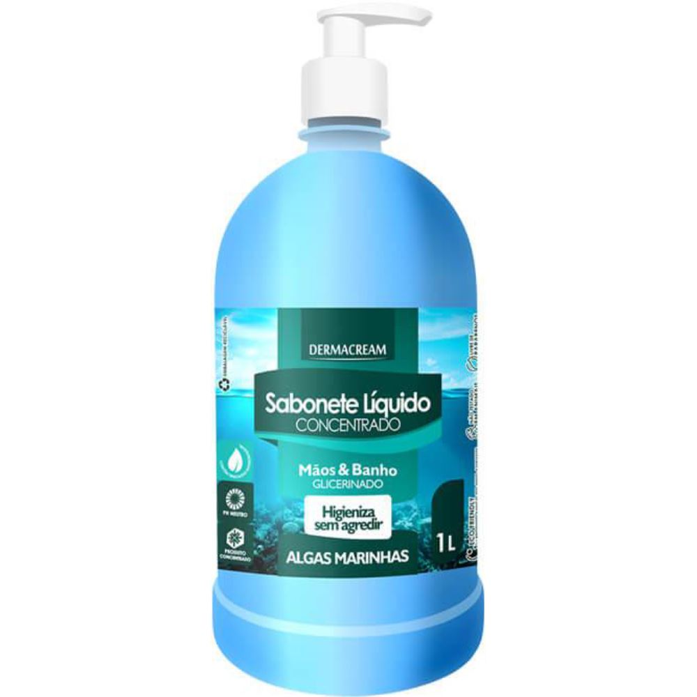 Sabonete Líquido Dermacream Algas Marinhas 1 Litro