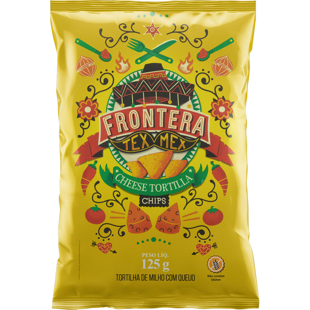 Salgadinho Frontera Tortilha Queijo Pacote com 125g