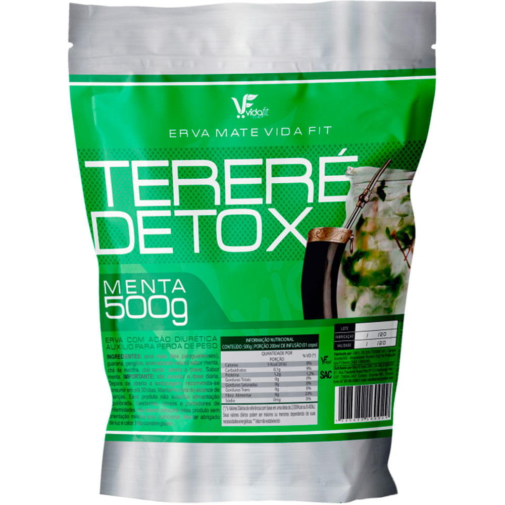 Erva Mate para Tereré Vida Fit Detox Menta 500g
