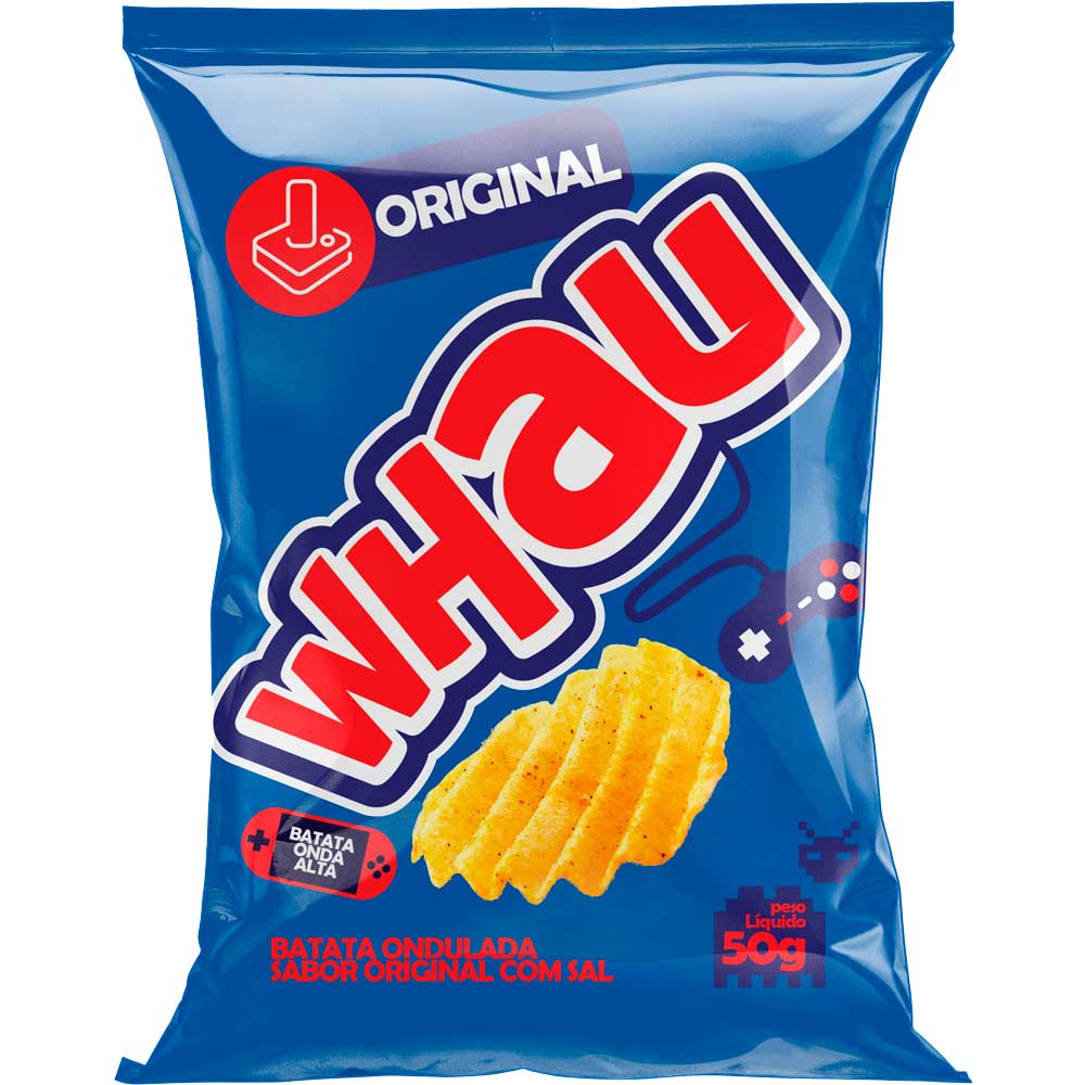 Salgadinho Batata Chips Whau Natural Pacote com 50g