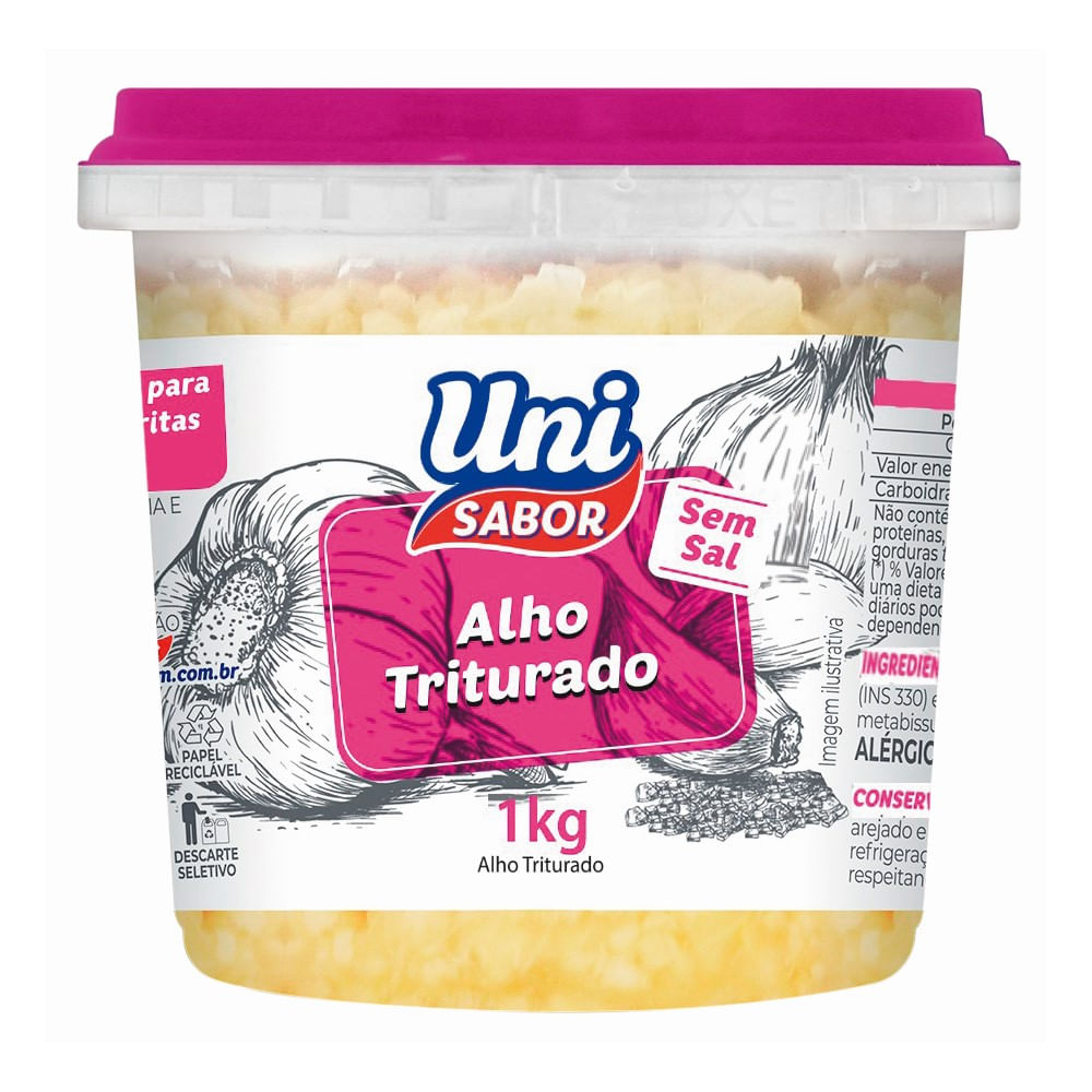Alho Triturado Uni Sabor 1kg