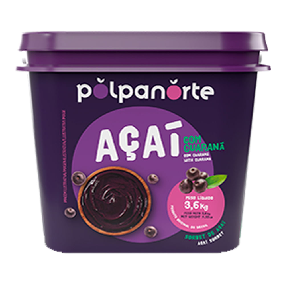 Açaí Polpa Norte Tradicional Pote 3,6kg
