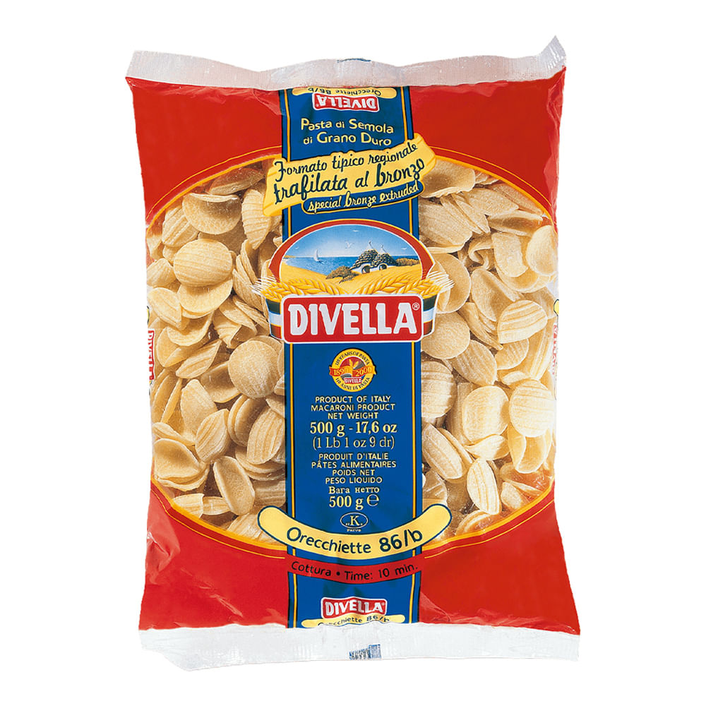 Macarrão Divella Massa Grano Duro 86 Orecchiette 500g