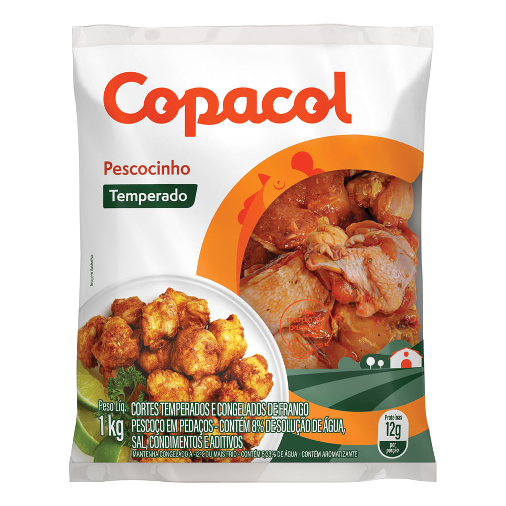 Pescoço de Frango Copacol Temperado Congelado 1kg