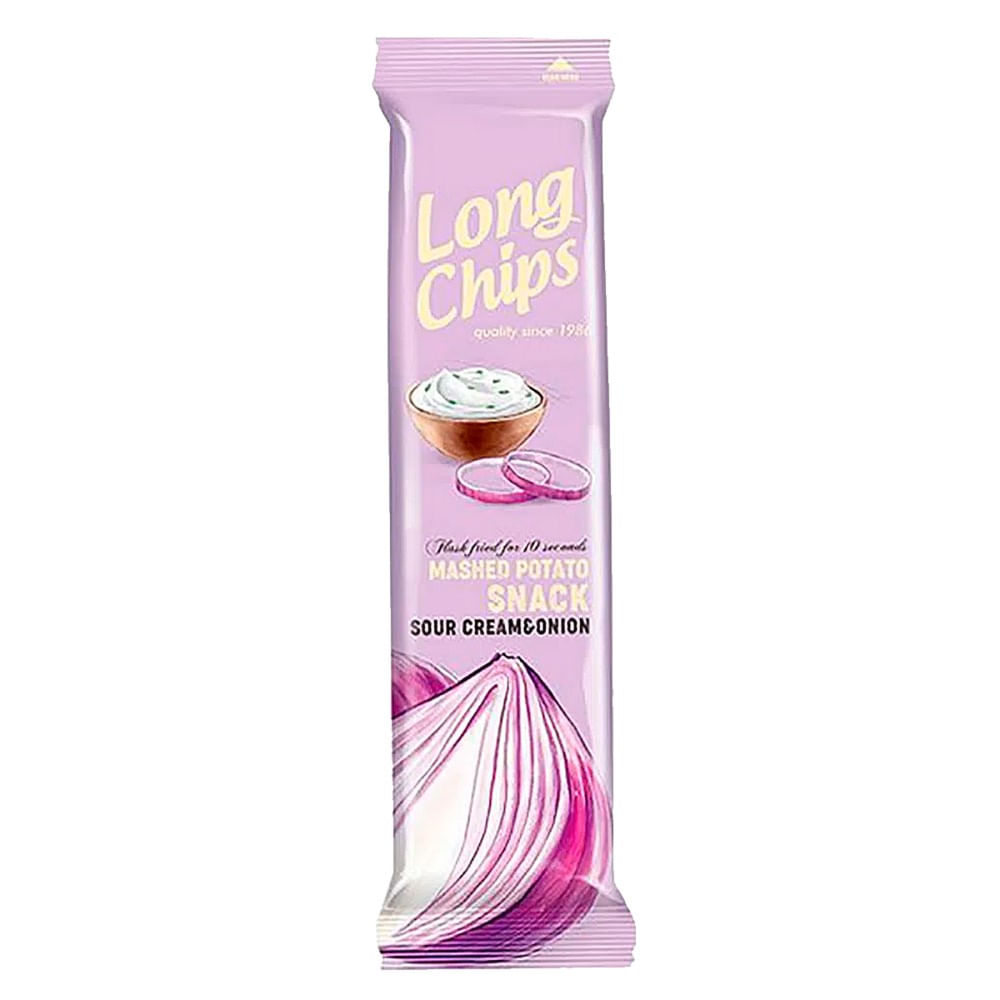 Salgadinho de Batata Sabor Creme de Cebola Long Chips Pacote 75g
