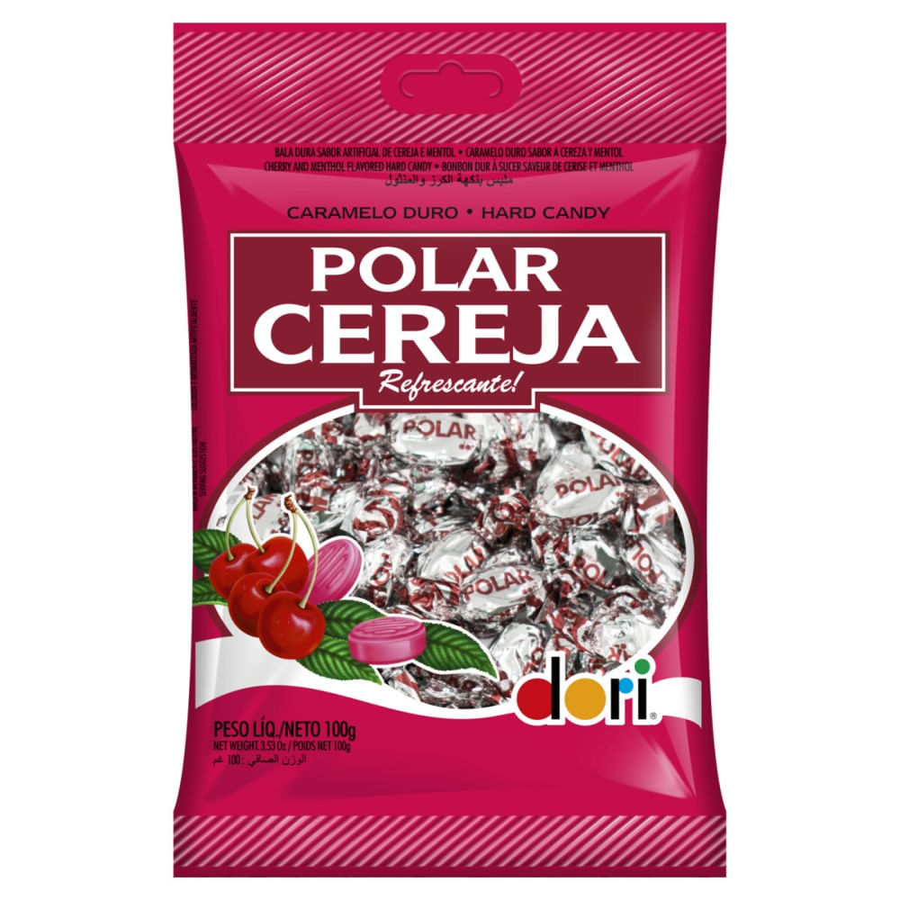 Bala Dura Polar Cereja Dori 100g