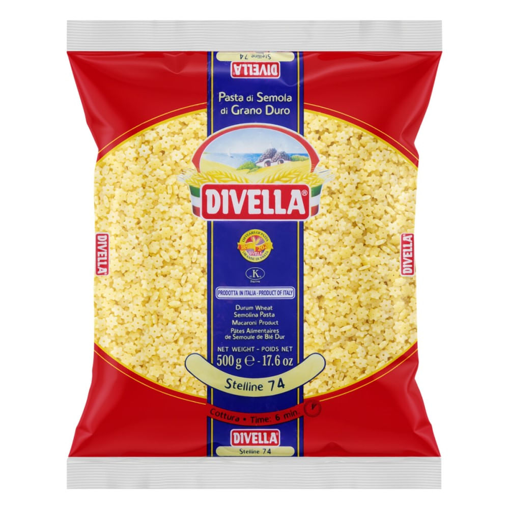 Macarrão Stelline Divella Grano Duro 74 Tradicional 500g