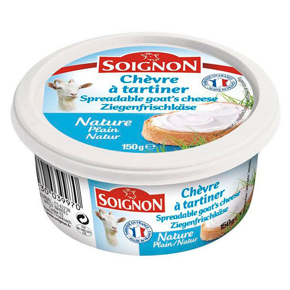 Queijo de Cabra Soignon Chèvre à Tartiner Cremoso Pote 150g