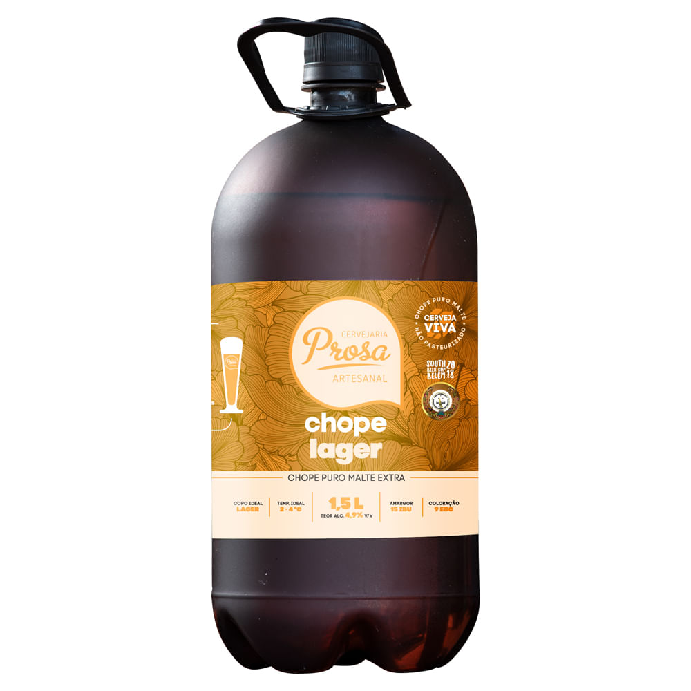 Cerveja Artesanal Prosa Chope Lager 1,5L