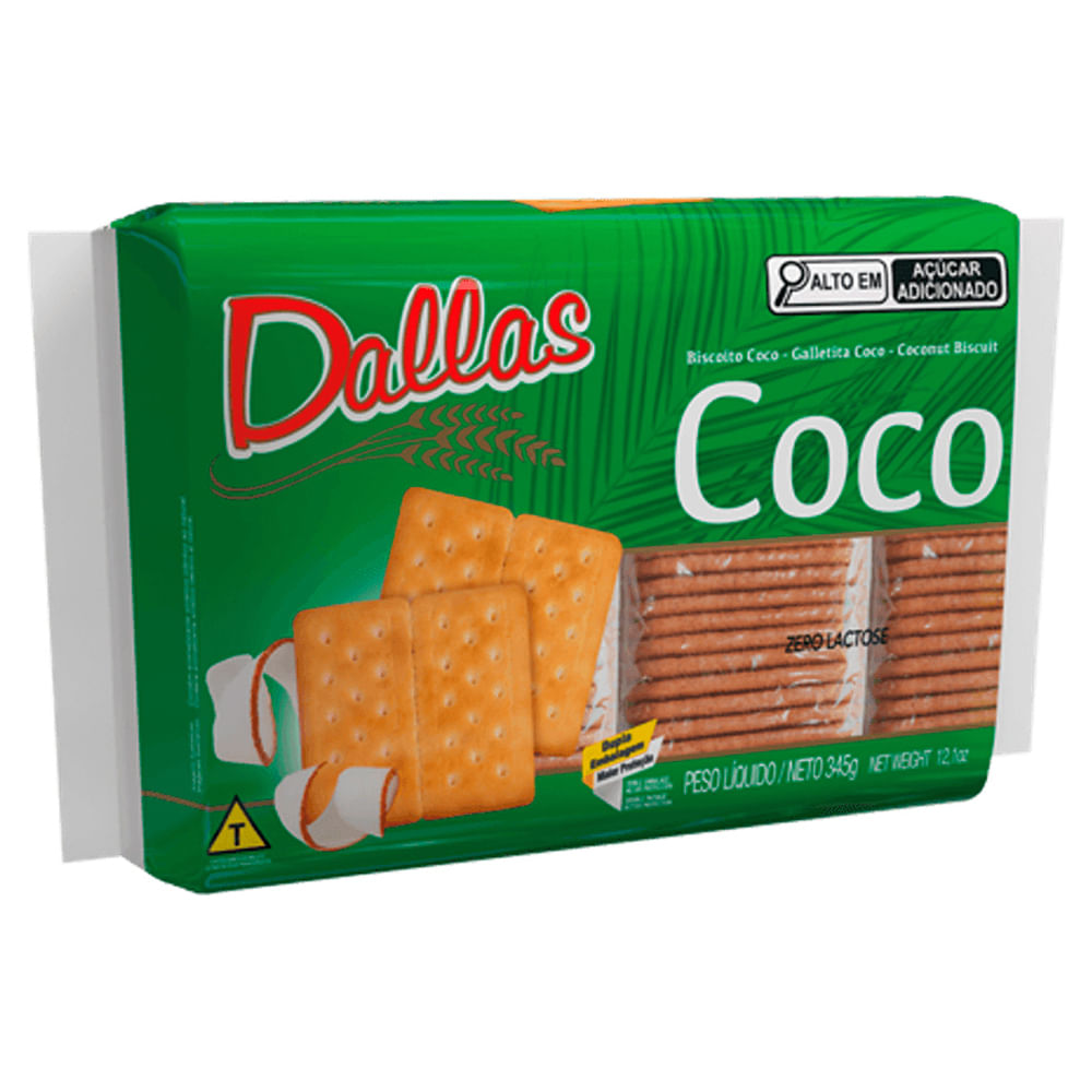 Biscoito Dallas Coco Pacote com 345g