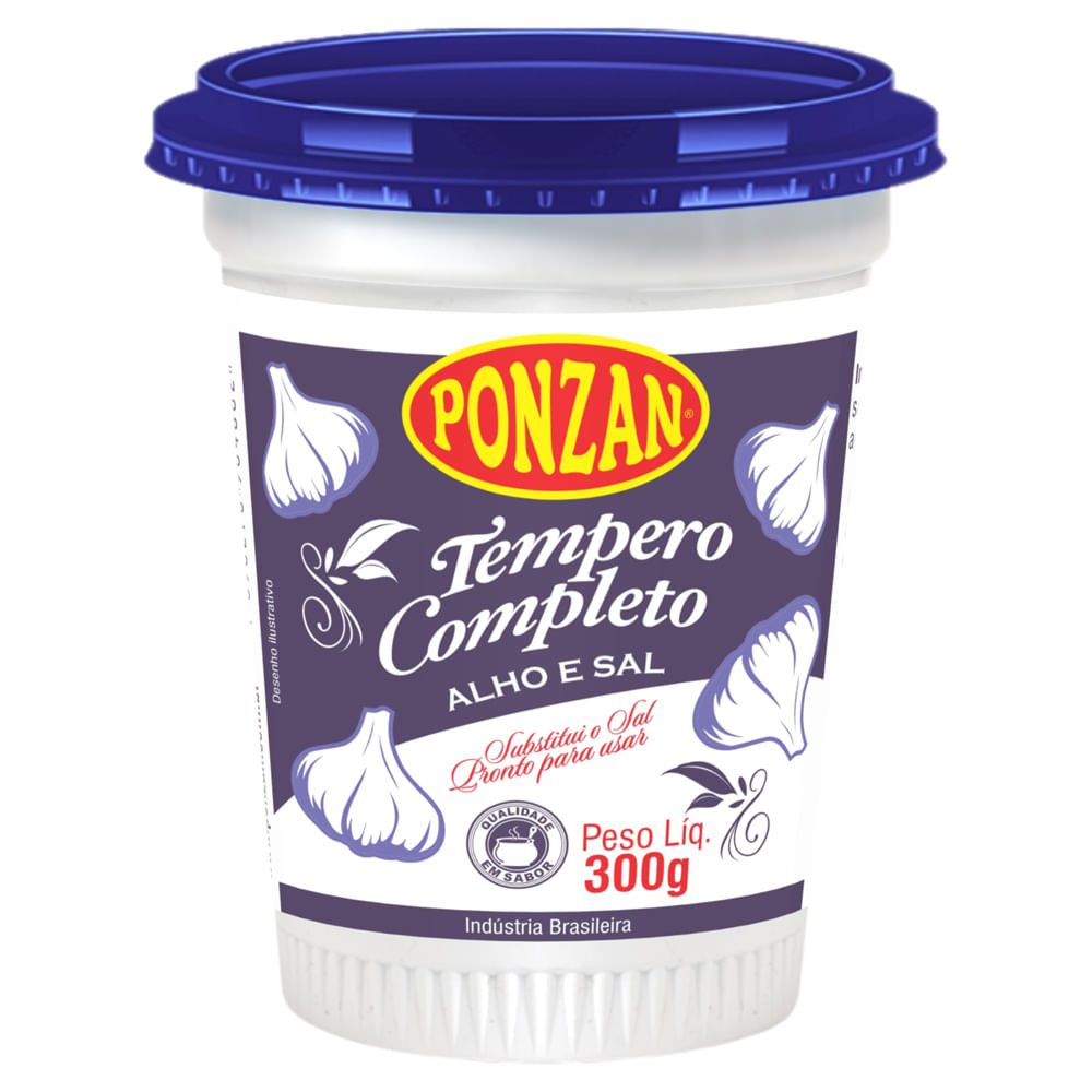 Tempero Pronto Ponzan Alho e Sal 300g