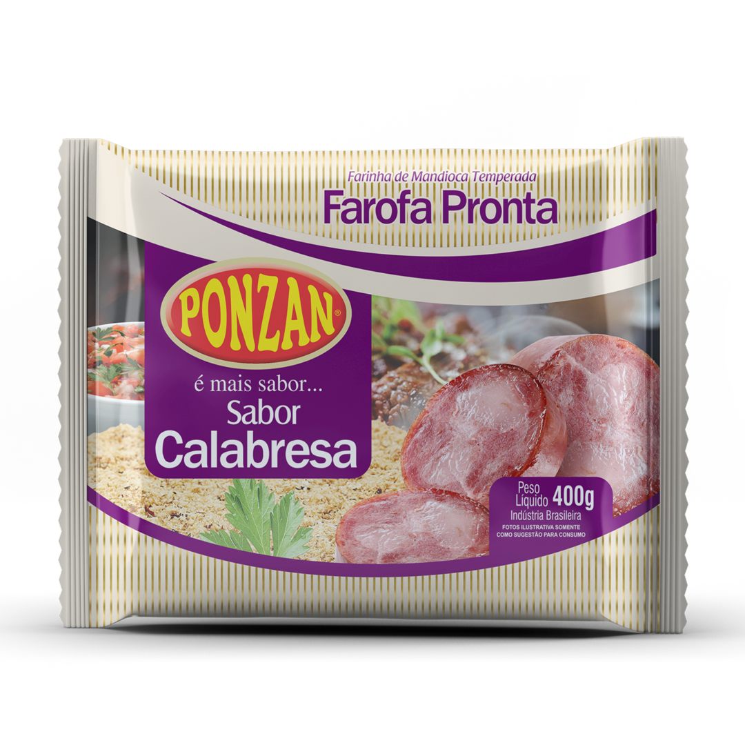Farofa Pronta Ponzan Sabor Calabresa 400g