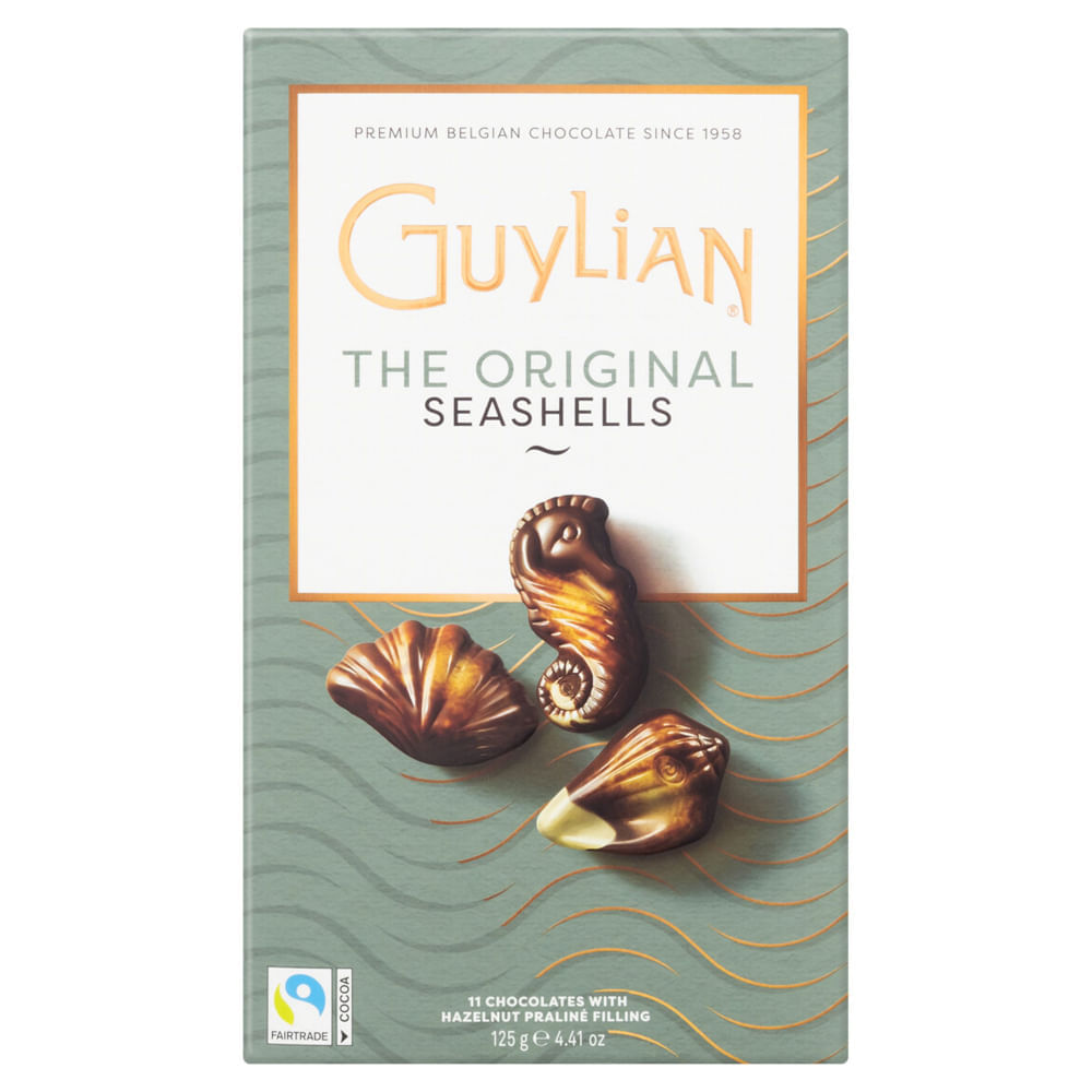 Chocolate em Barra Guylian Seashells Belga 125g | Com 11 Unidades