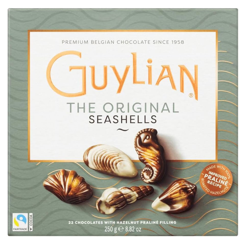 Chocolate em Barra Guylian Seashells 250g | Com 22 Unidades