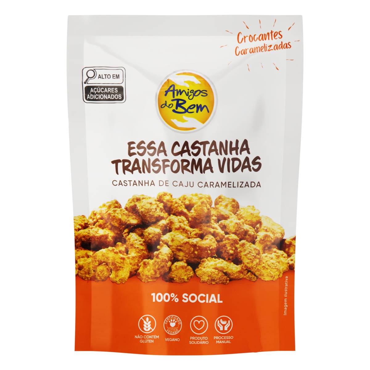 Castanha de Caju Caramelizada Amigos do Bem 50g