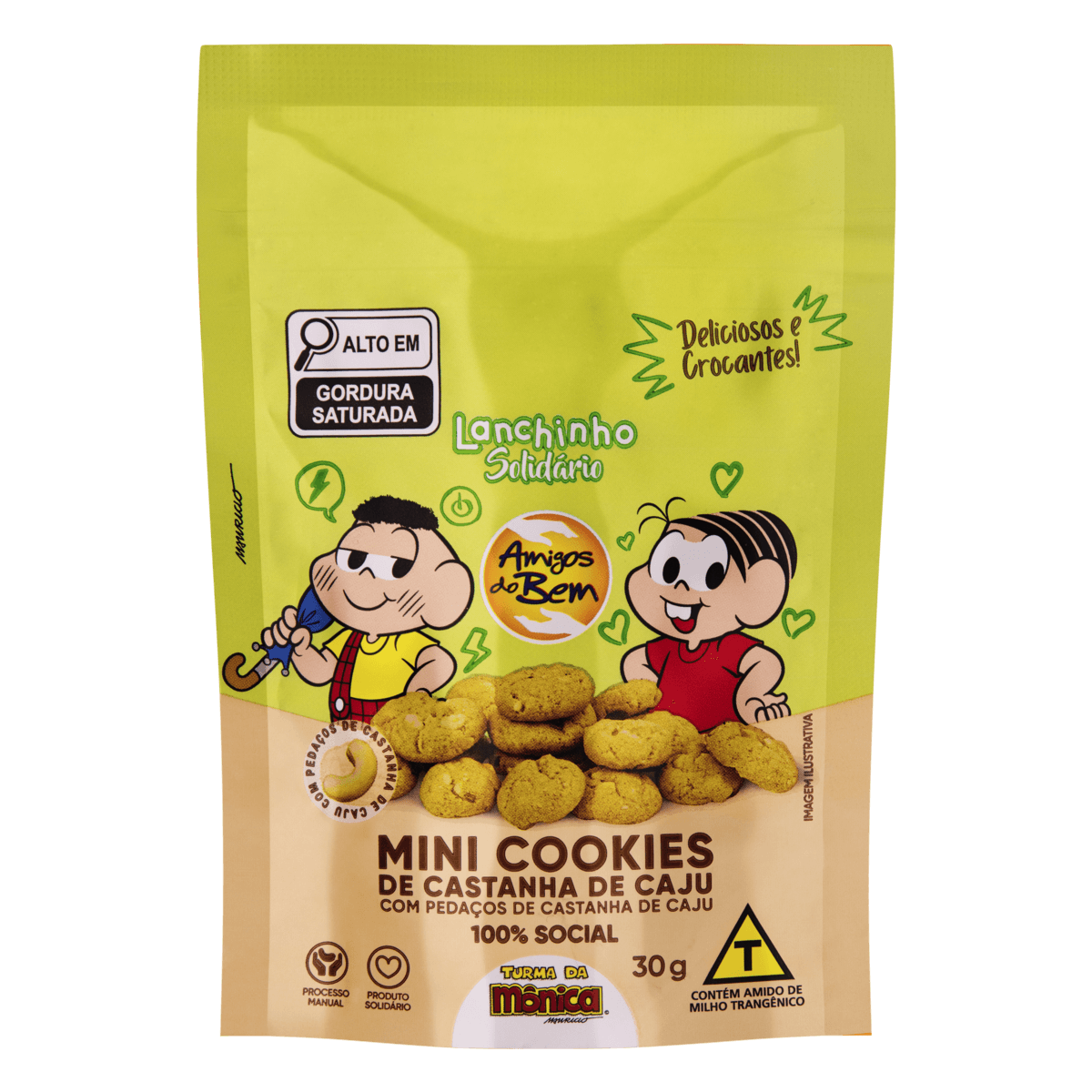 Mini Cookies de Castanha de Caju Turma da Monica 30g