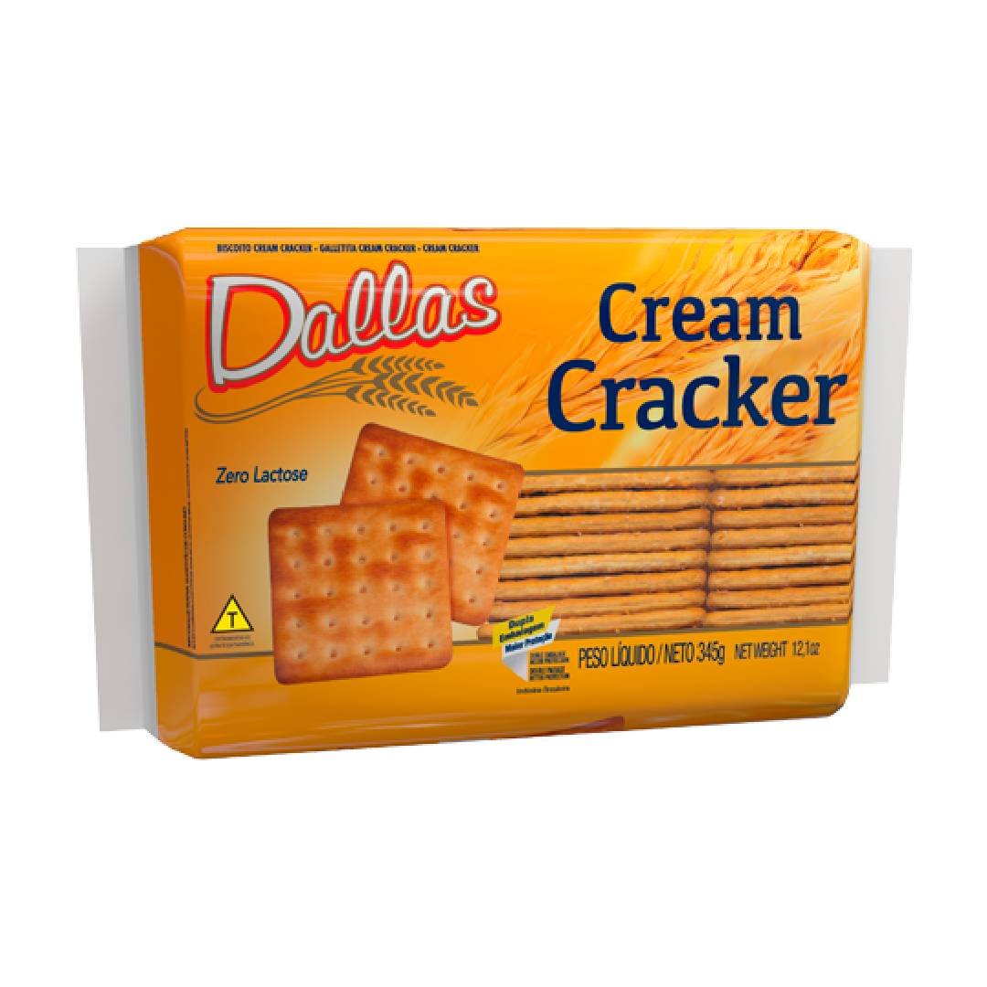Biscoito Dallas Cream Cracker Pacote com 345g