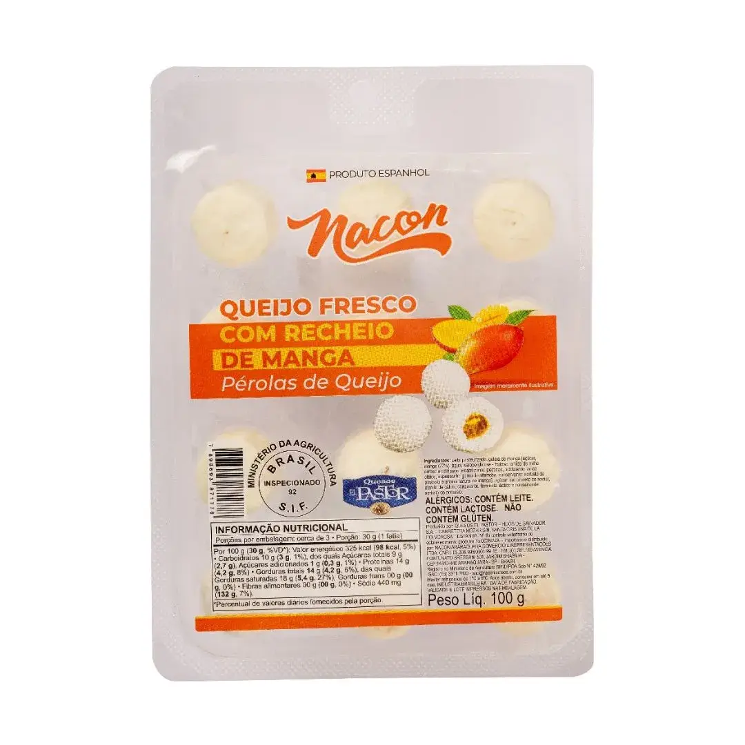 Queijo Fresco com Recheio de Manga Pérolas Nacon 100g